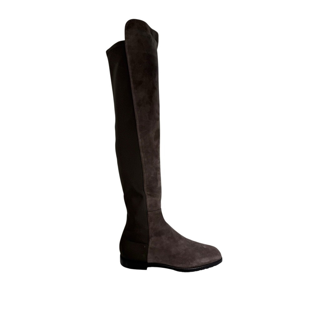 STUART WEITZMAN City Stitch Over the Knee Boot SUEDE GREY FITS 6US Narrow